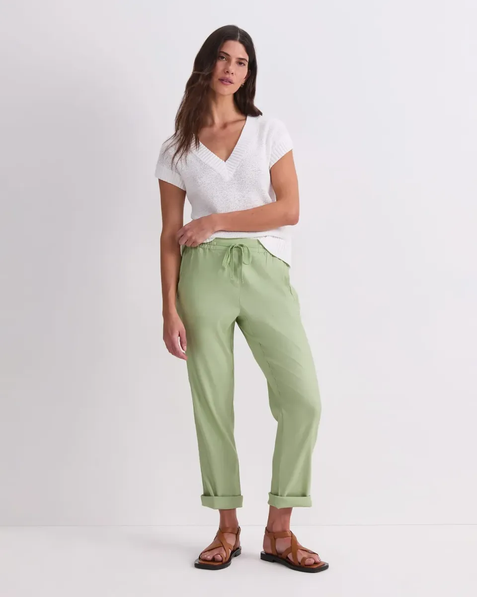 Sportscraft Rosa pantalone lino stretch coulisse beige