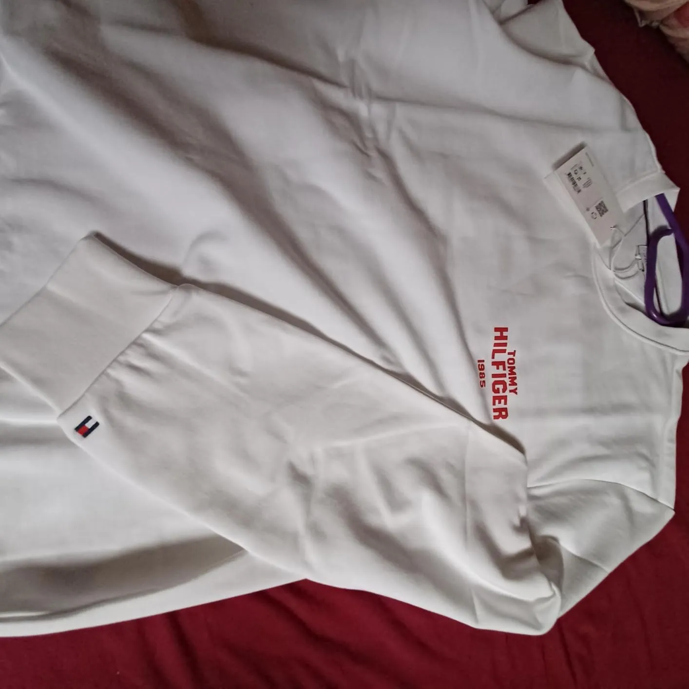 Tommy Hilfiger 1985 Felpa Uomo M Terry Girocollo Cotone