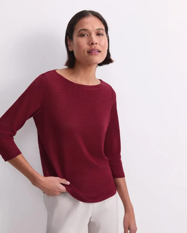 Sportscraft Cecile top lino maniche 3/4