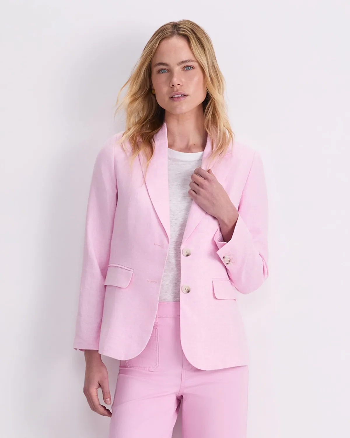 Sportscraft Freya blazer donna lino corto foderato