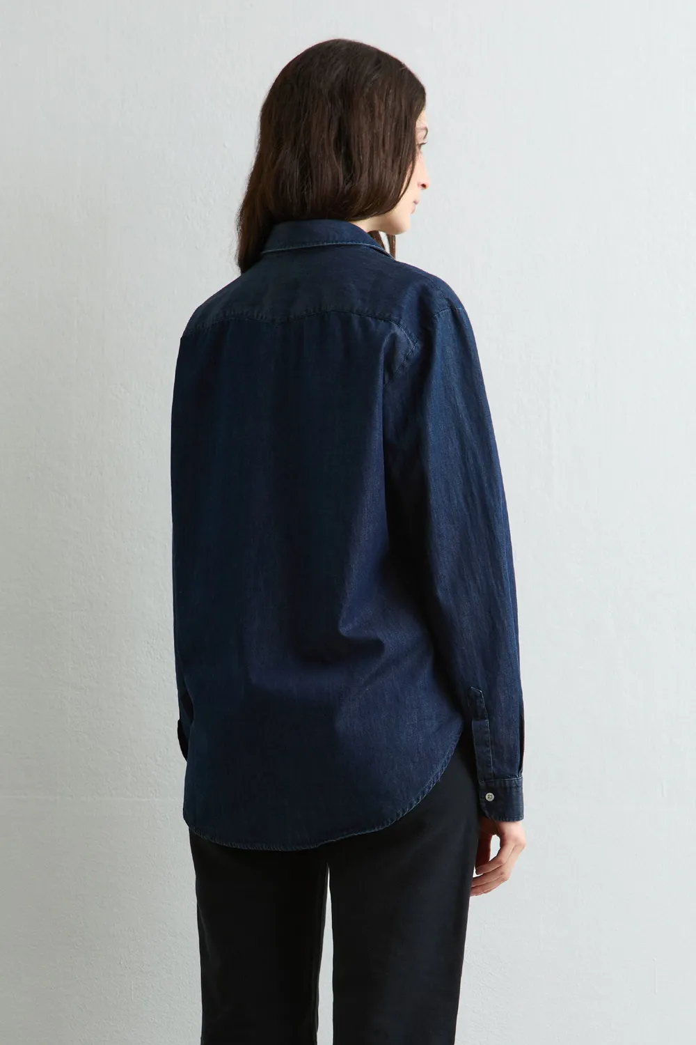 Massimo Alba Uma camicia donna blu denim cotone