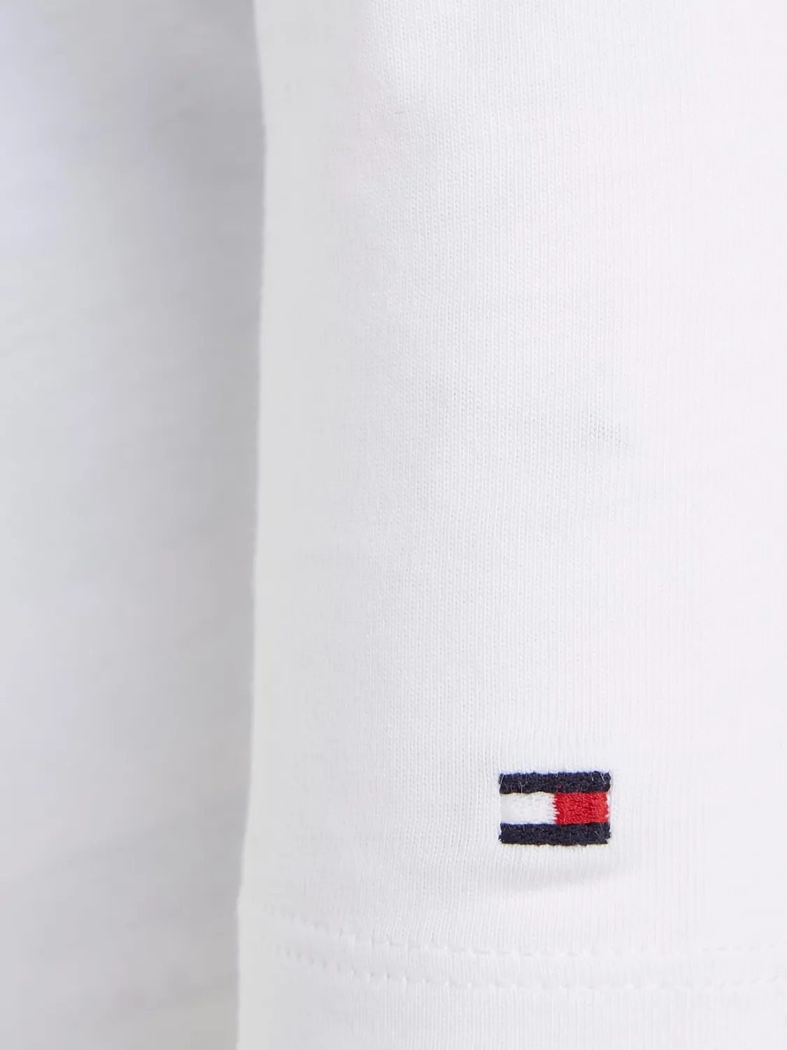 Tommy Hilfiger Open-Neck maglietta maniche lunghe bianca S