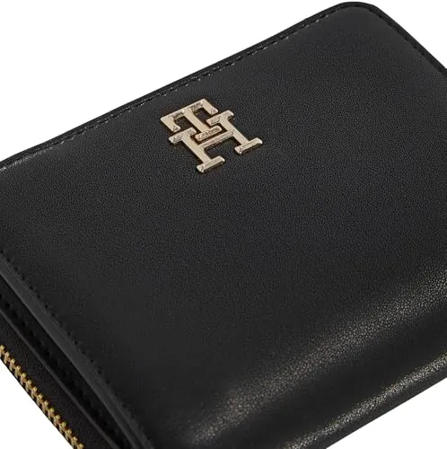 Tommy Hilfiger Logotape Piccolo portafoglio nero compatto
