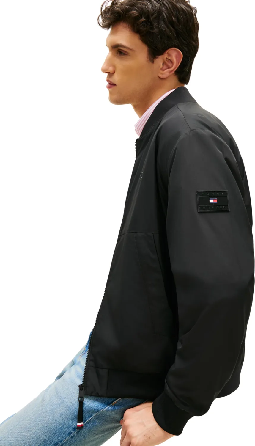 Tommy Hilfiger Branded Bomber Collo Baseball Giubbotto Uomo L Nero