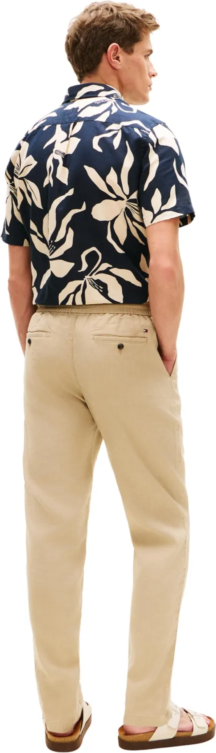 Tommy Hilfiger Harlem MW0MW42336 pantaloni chino beige lino