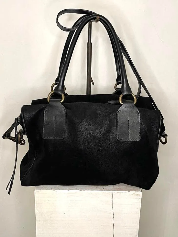 LOL Roma bauletto Lucca borsa tortora suede pelle