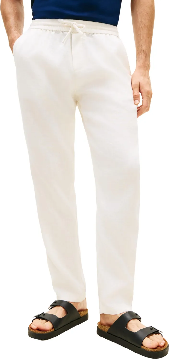 Tommy Hilfiger Harlem MW0MW42336 pantaloni chino beige lino