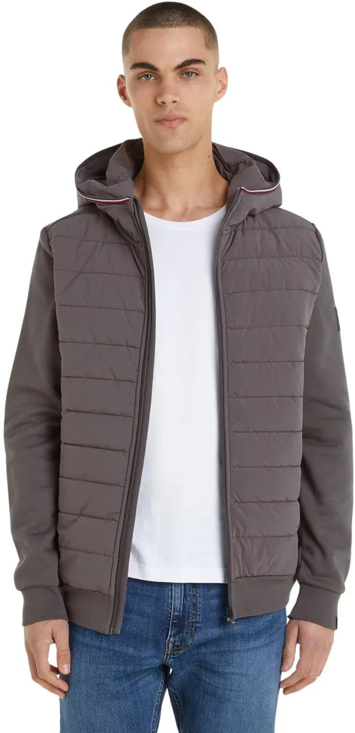 Tommy Hilfiger felpa zip cappuccio uomo XS grigia Dark Ash
