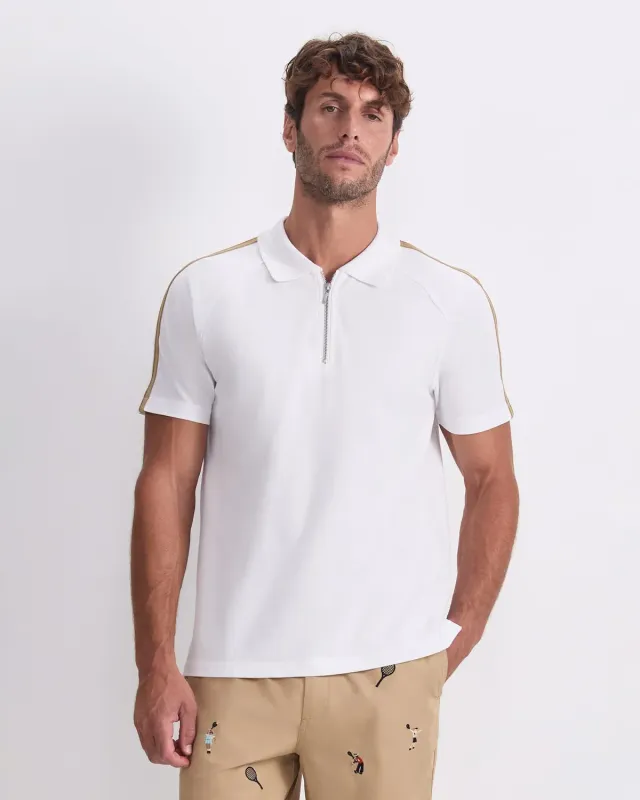 Sportscraft Rod Textured polo uomo piqué zip