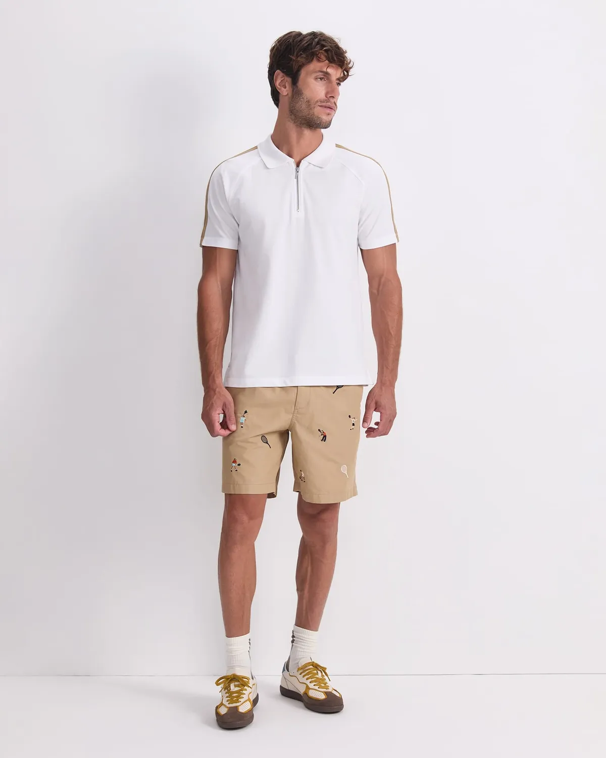 Sportscraft Rod Textured polo uomo piqué zip
