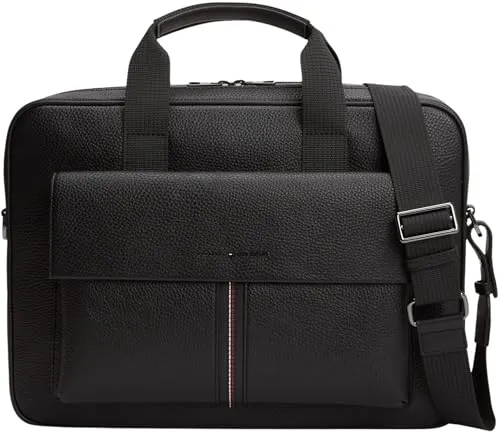 Tommy Hilfiger TH Central AM0AM14166 borsa computer uomo nera