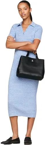 Tommy Hilfiger Spring Chic Satchel borsa secchiello blu
