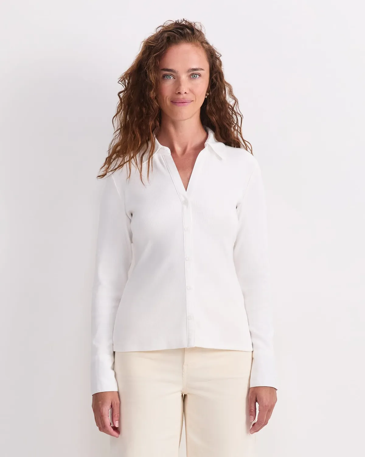 Sportscraft Catherine Rib Camicia Donna Costina Elasticizzata