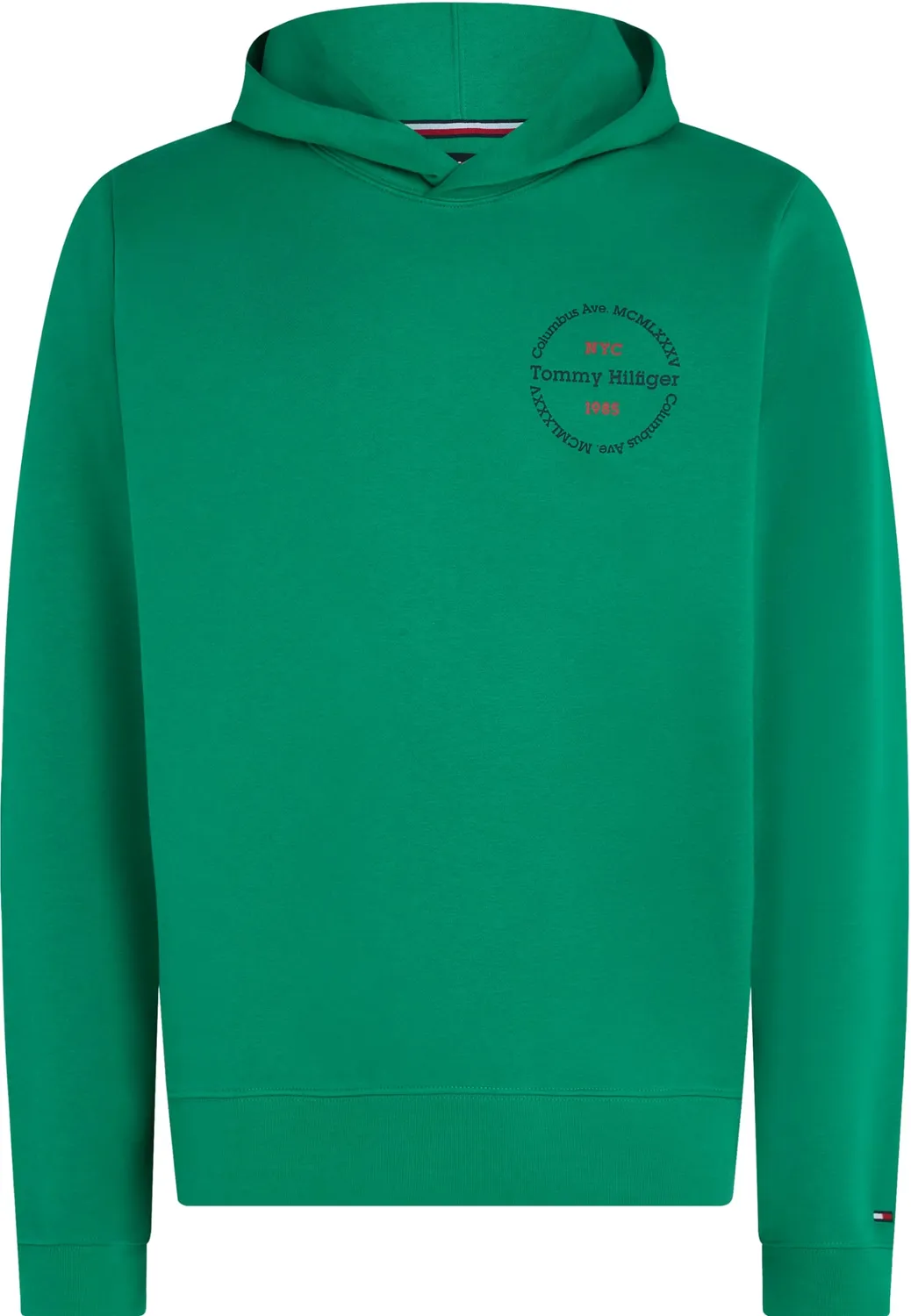 Tommy Hilfiger felpa con cappuccio uomo verde Olympic Green