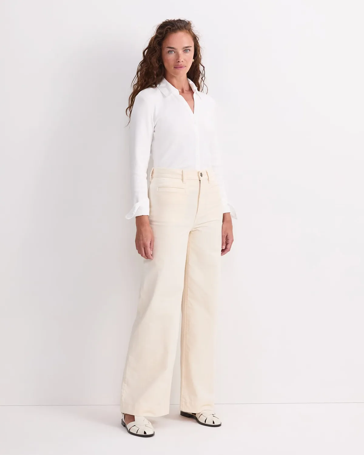 Sportscraft Cleo Cord Wide Leg 119728 jeans donna stretch