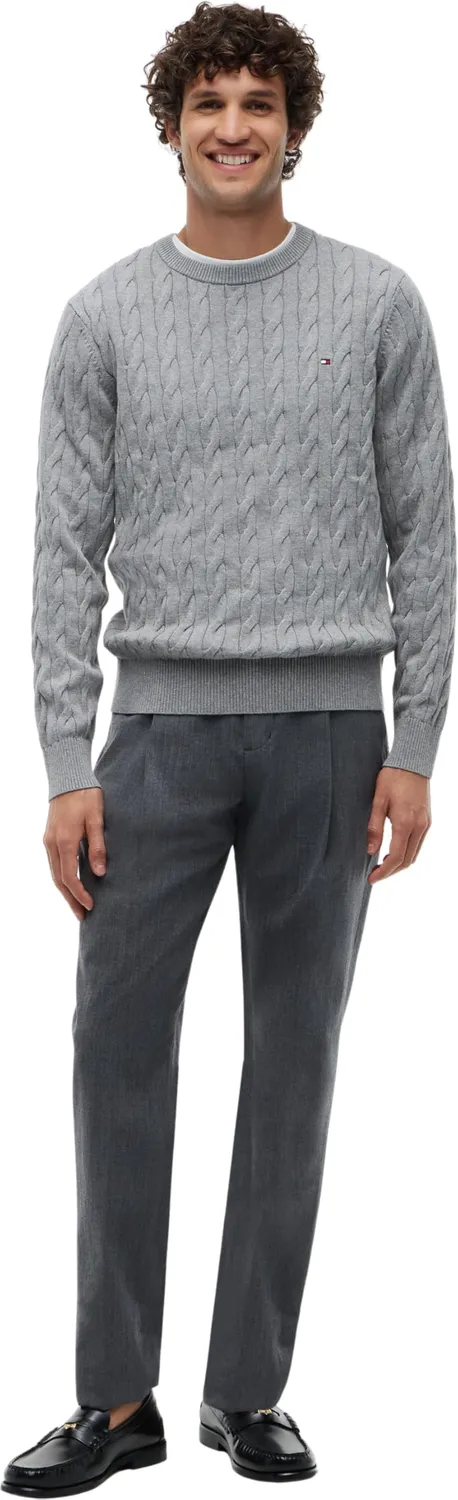 Tommy Hilfiger Classic Cotton Cable MW0MW33132 maglione cotone nero