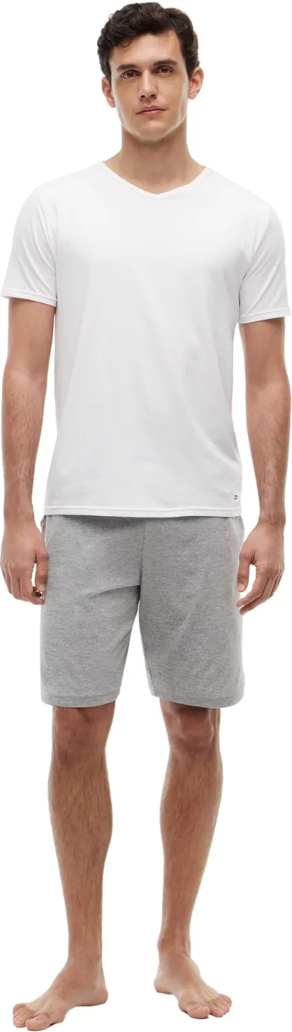 Tommy Hilfiger Stretch Scollo a V Maglietta Uomo 3 Pezzi Bianca