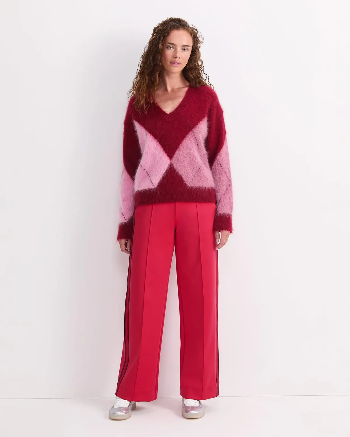 Sportscraft Tatiana Mohair Argyle maglione donna a rombi