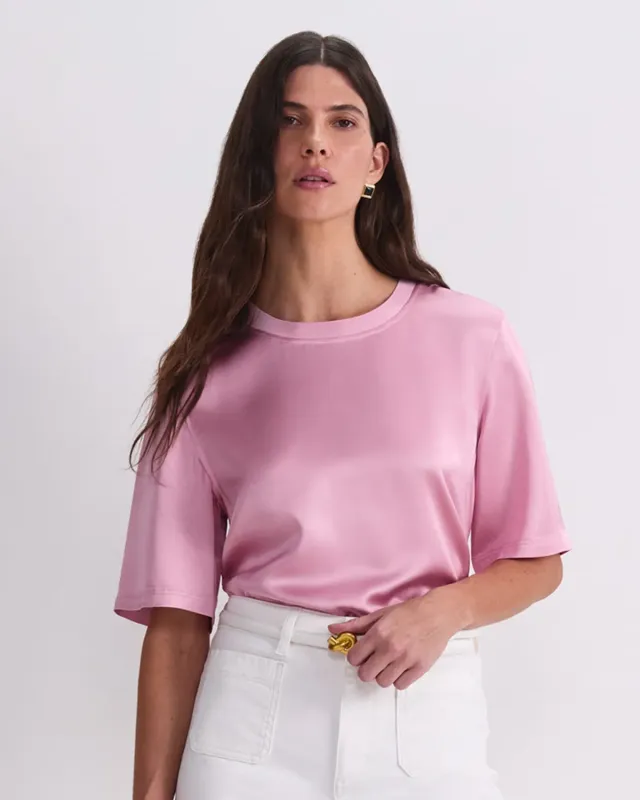 Sportscraft Isla Satin Tee top satin taglia 12 viscosa