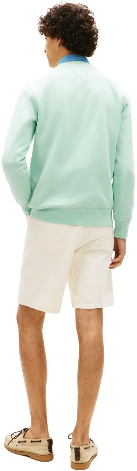 Tommy felpa logo uomo verde Crushed Mint L girocollo