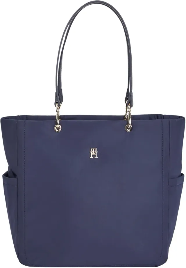 Tommy Hilfiger Spring borsa tote blu Space Blue con zip
