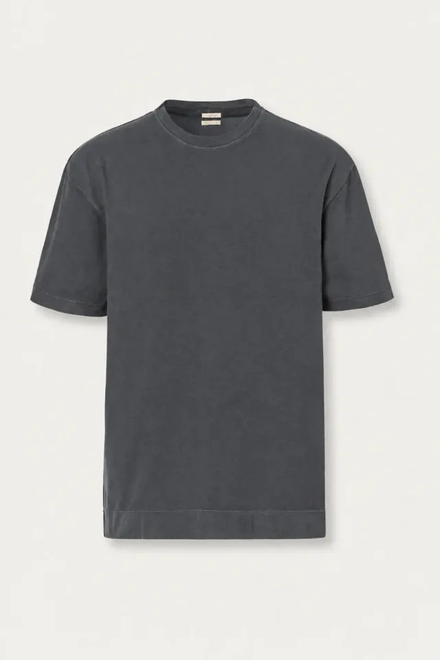 Massimo Alba Nevis t-shirt cotone smoky grey over