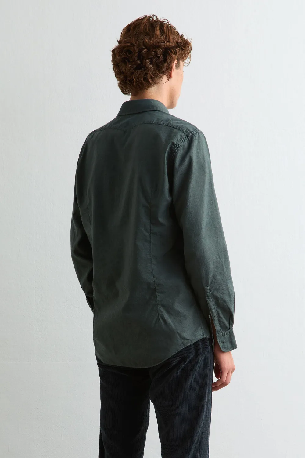 Massimo Alba Genova camicia cotone verde forest night