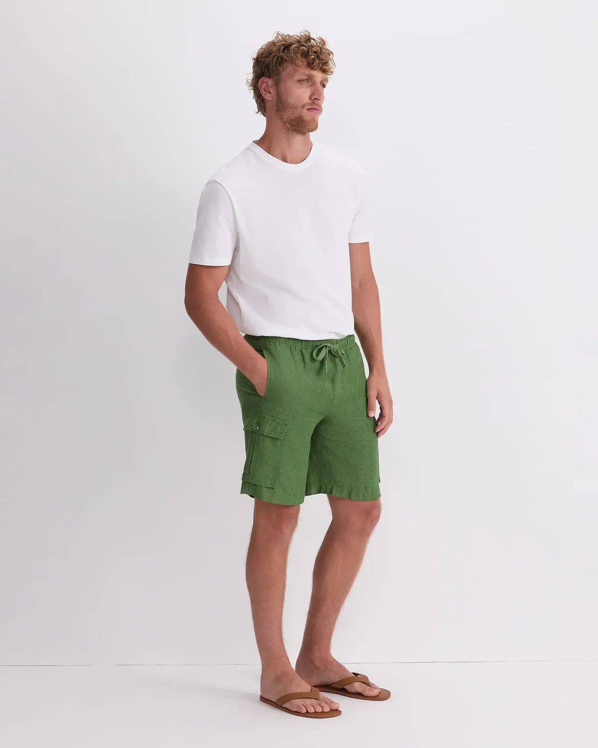 Sportscraft Caffery 208041 shorts uomo lino con coulisse