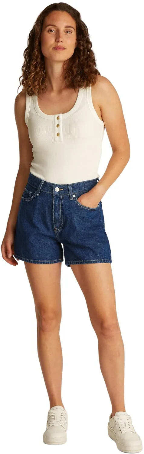 Tommy Hilfiger Ace Mini shorts jeans vita alta 28W