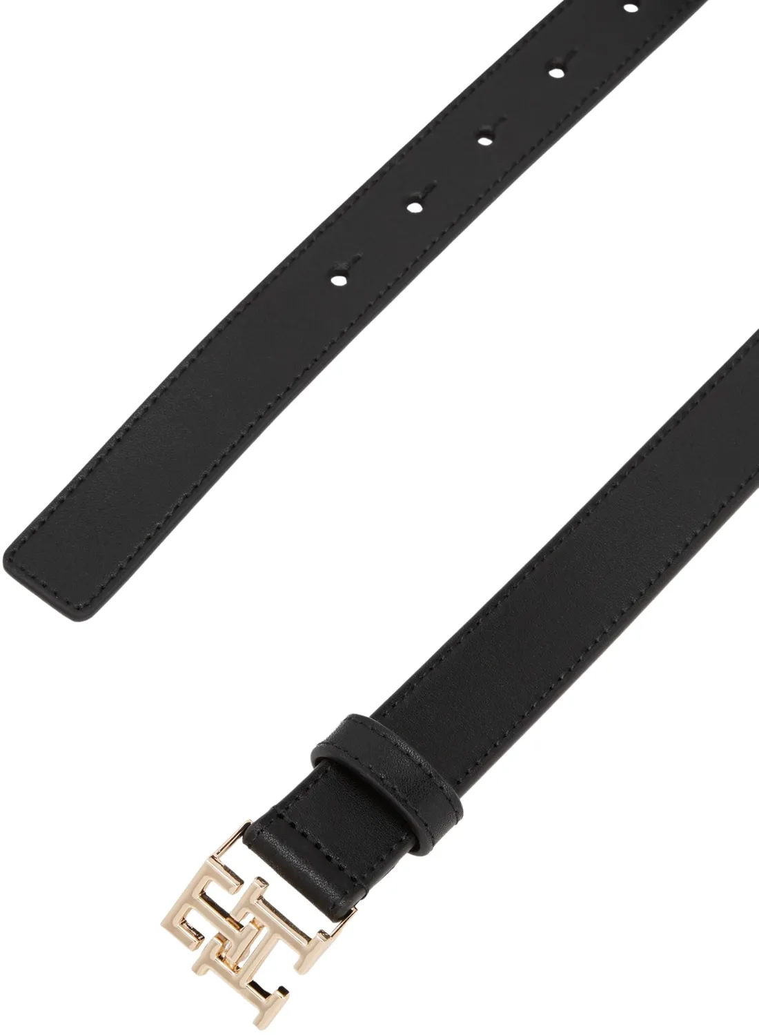 Tommy Hilfiger Logo 2,5 cm cintura pelle donna 80 nera sottile