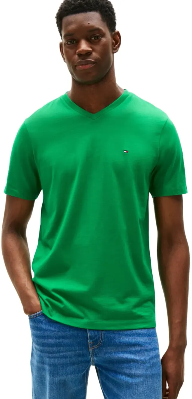 Tommy Hilfiger Essential Tee T-Shirt Uomo Scollo a V Nero