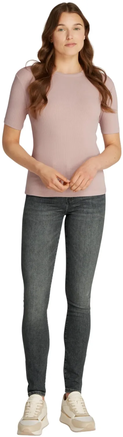 Tommy Hilfiger T-Shirt Rib Scollo Rotondo donna maniche corte