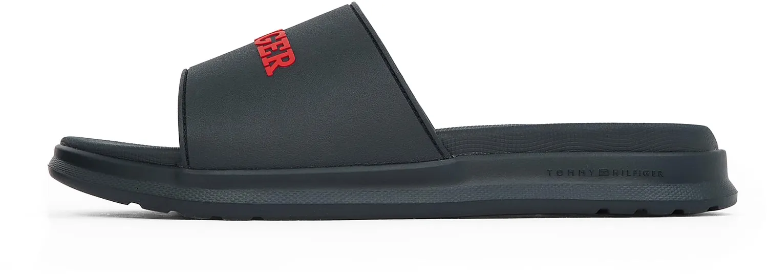 Tommy Hilfiger Dual Density Pool Slide ciabatte uomo 46 nere logo