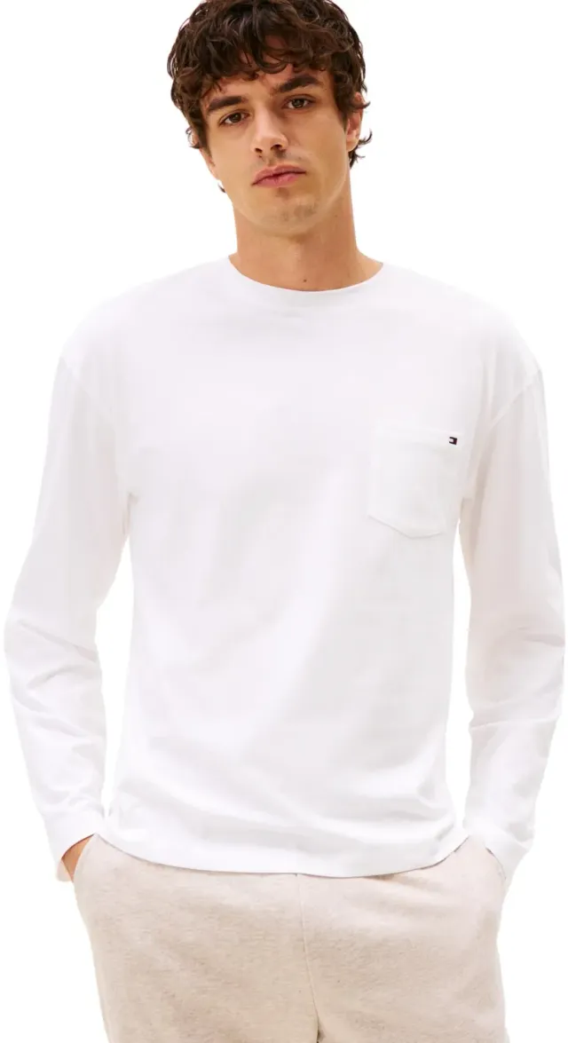 Tommy Hilfiger Pocket Tee maglietta maniche lunghe XL taschino