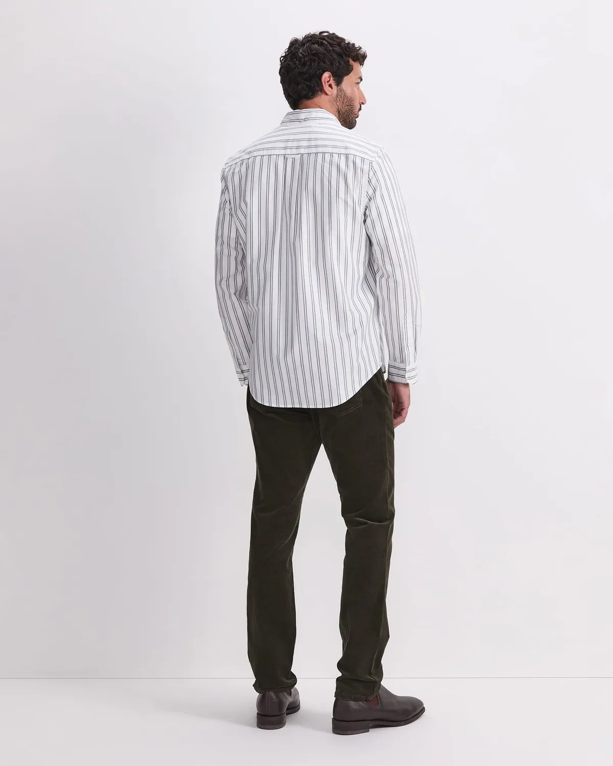 Sportscraft Oxford camicia riga manica lunga cotone