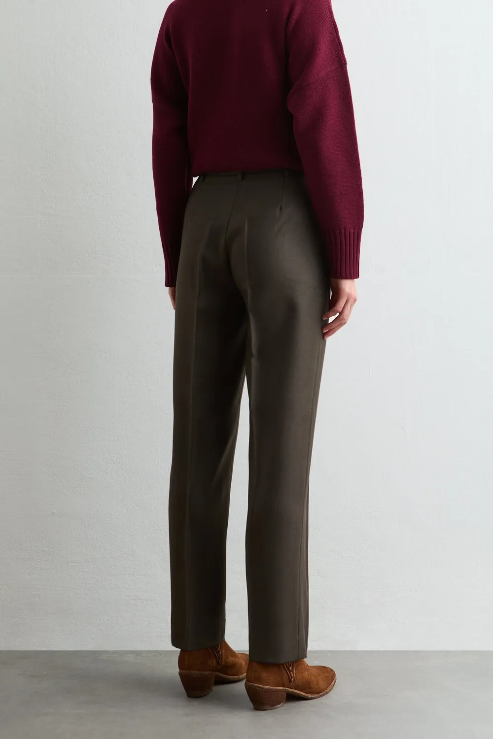 Massimo Alba Illinois pantaloni donna carob lana vergine