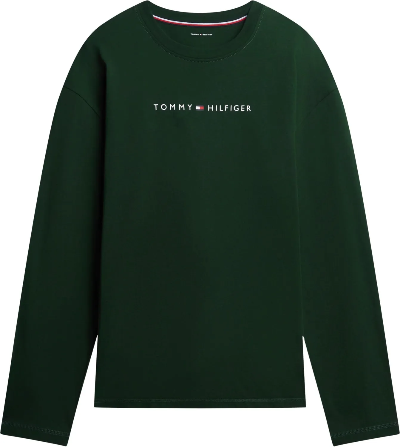 Tommy Hilfiger UM0UM04014 T-Shirt Manica Lunga L Verde Logo
