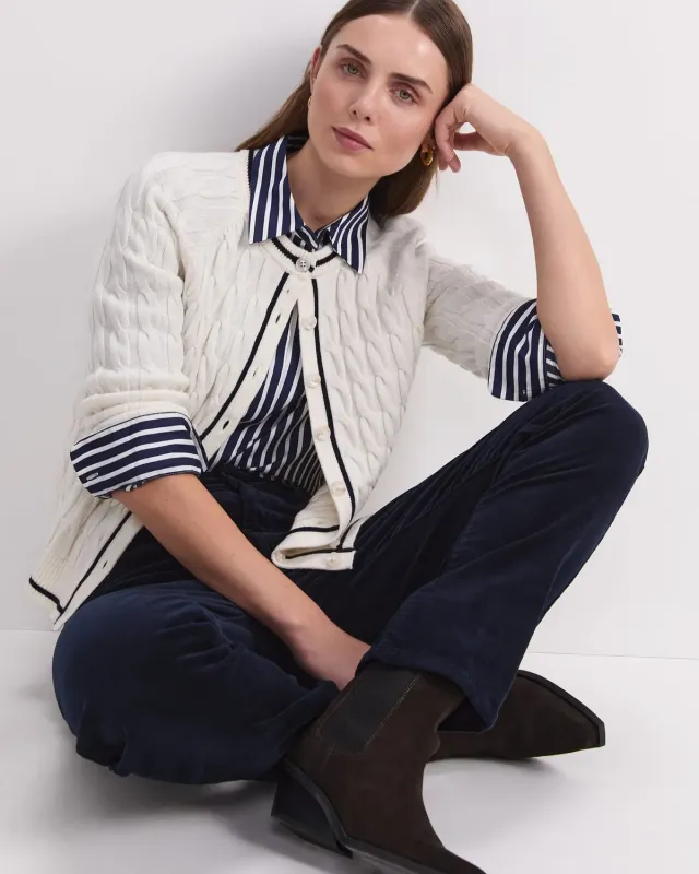 Sportscraft Merino Cable Cardigan bottoni lana merino