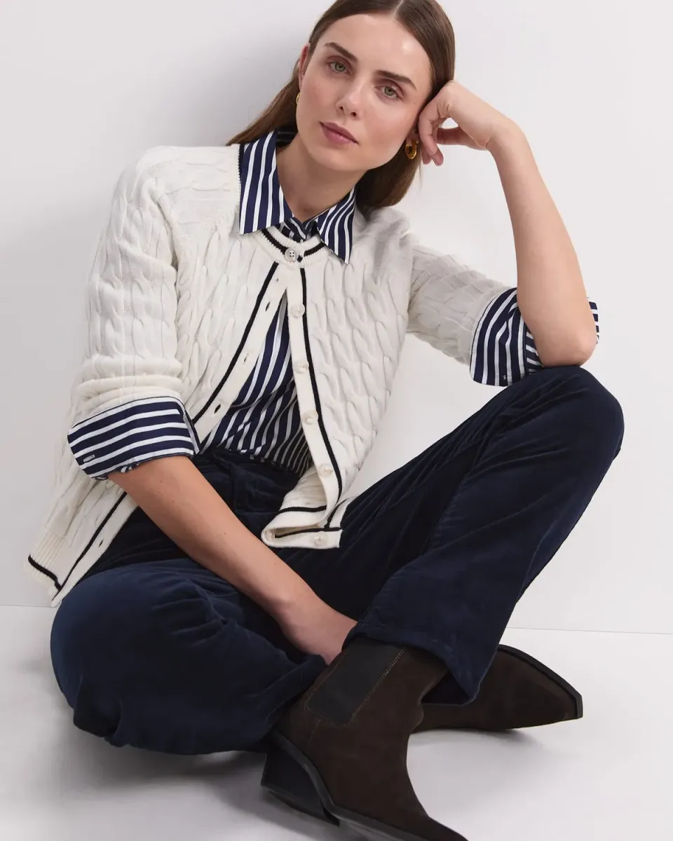 Sportscraft Merino Cable Cardigan bottoni lana merino