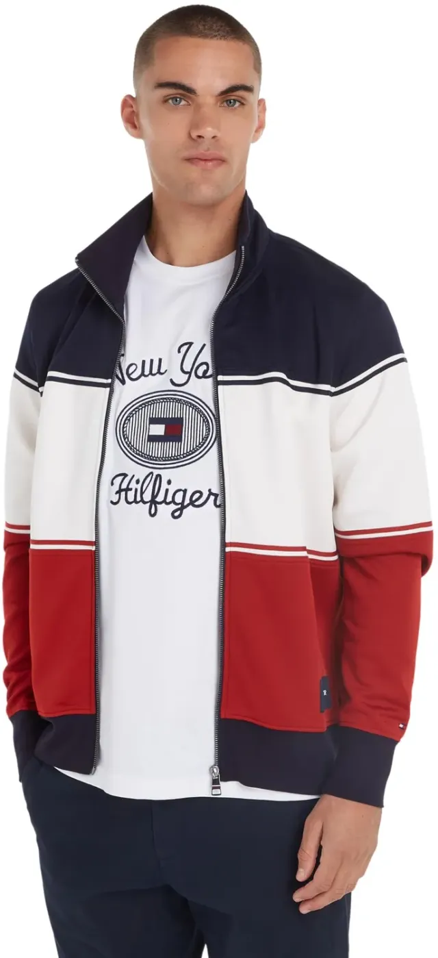 Tommy Hilfiger Colourblock felpa uomo XL con zip