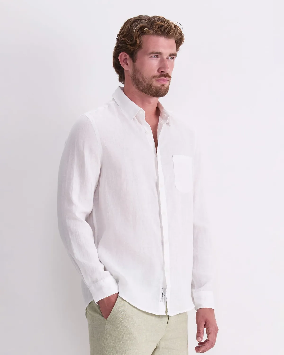Sportscraft Long Sleeve Linen Shirt camicia lino maniche lunghe