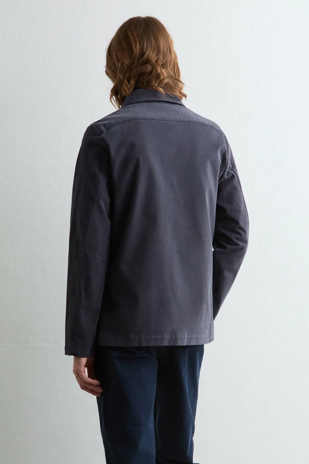 Massimo Alba Florida giacca camicia cotone dark blue
