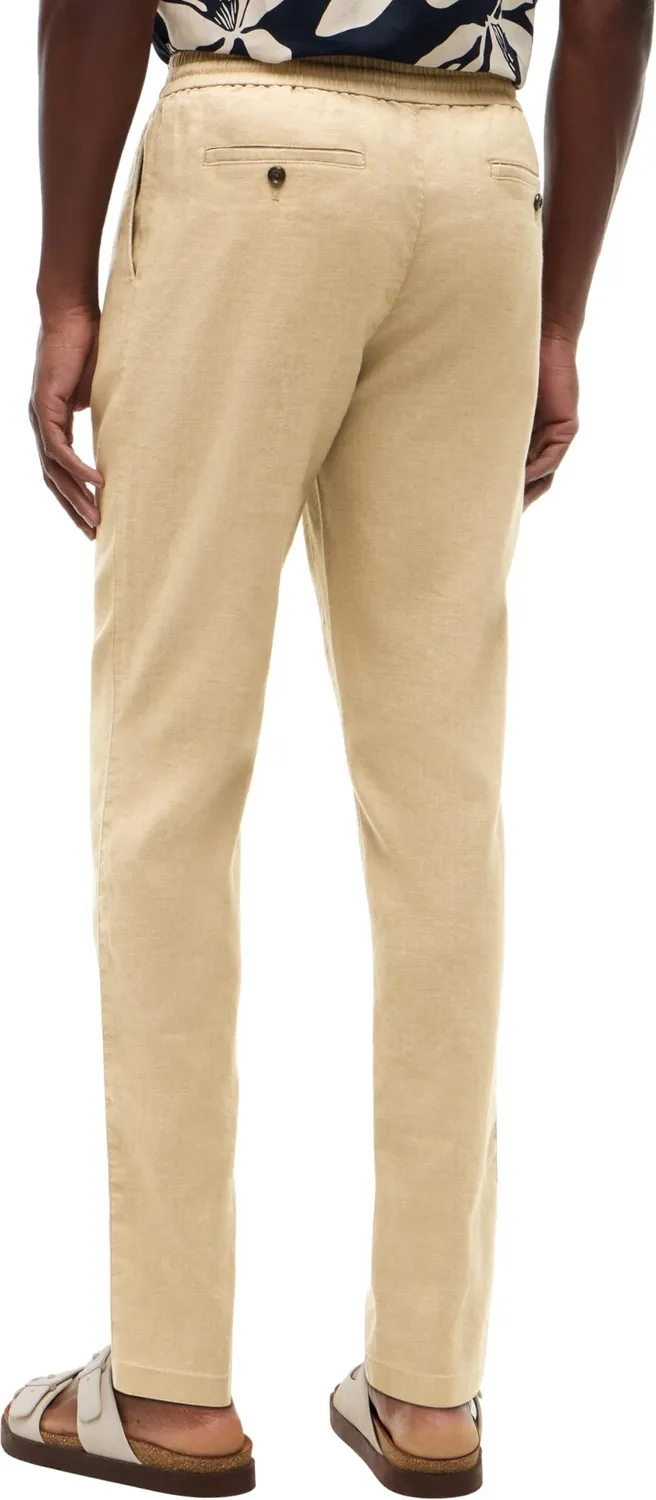 Tommy Hilfiger Harlem MW0MW42336 pantaloni chino beige lino