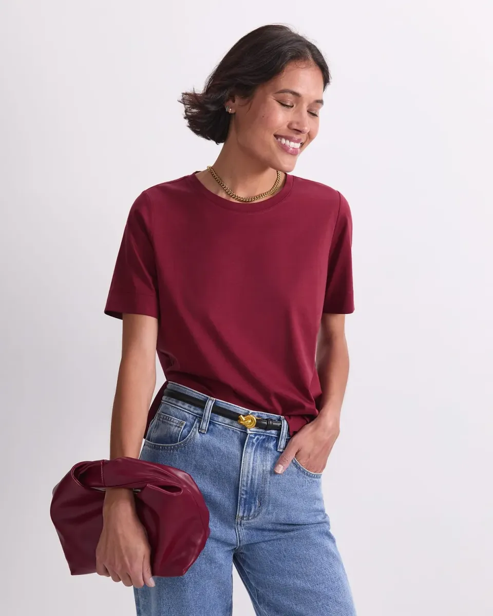 Sportscraft Mercerised Cotton t-shirt girocollo donna