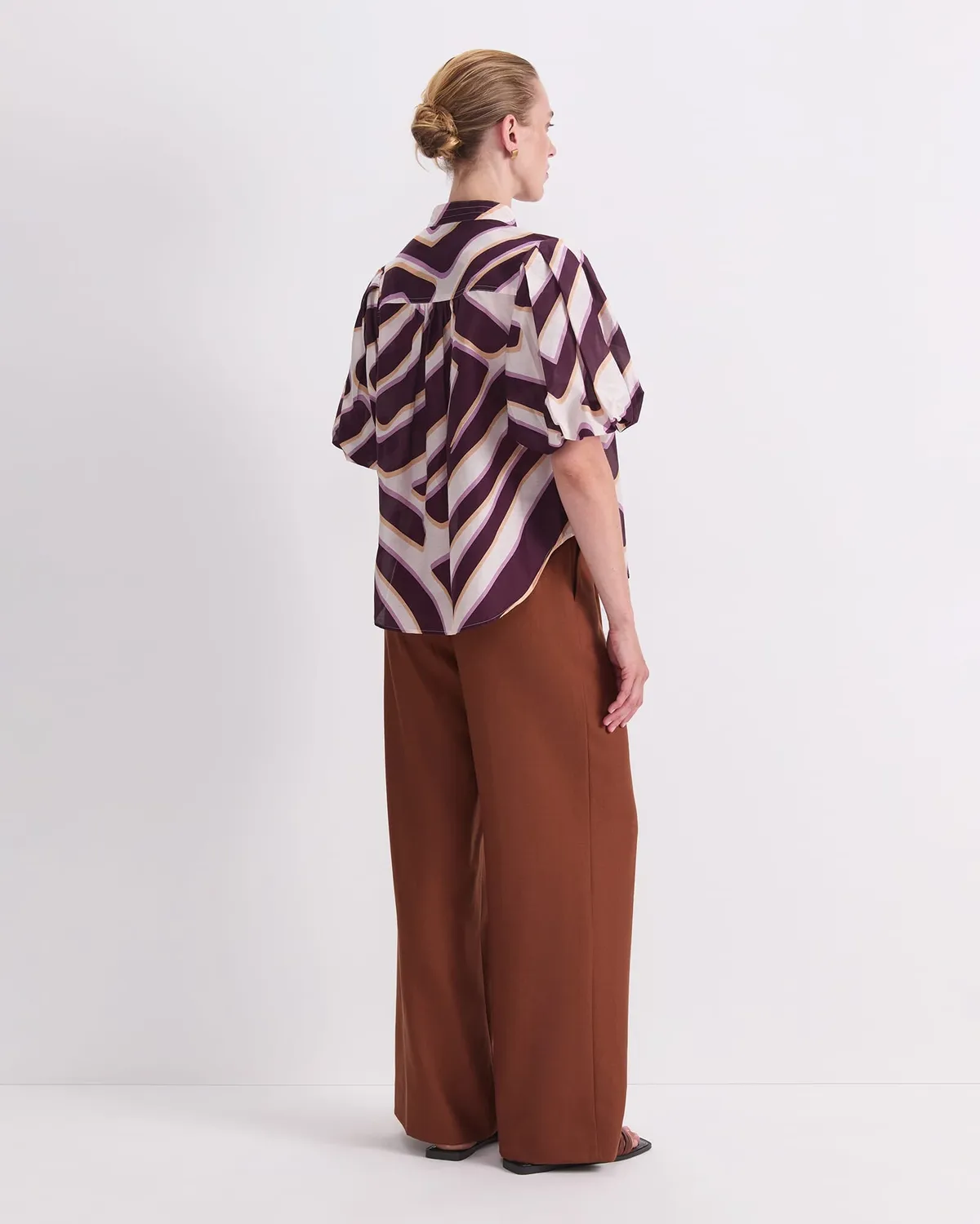 Sportscraft Penny blusa cotone seta manica corta fantasia