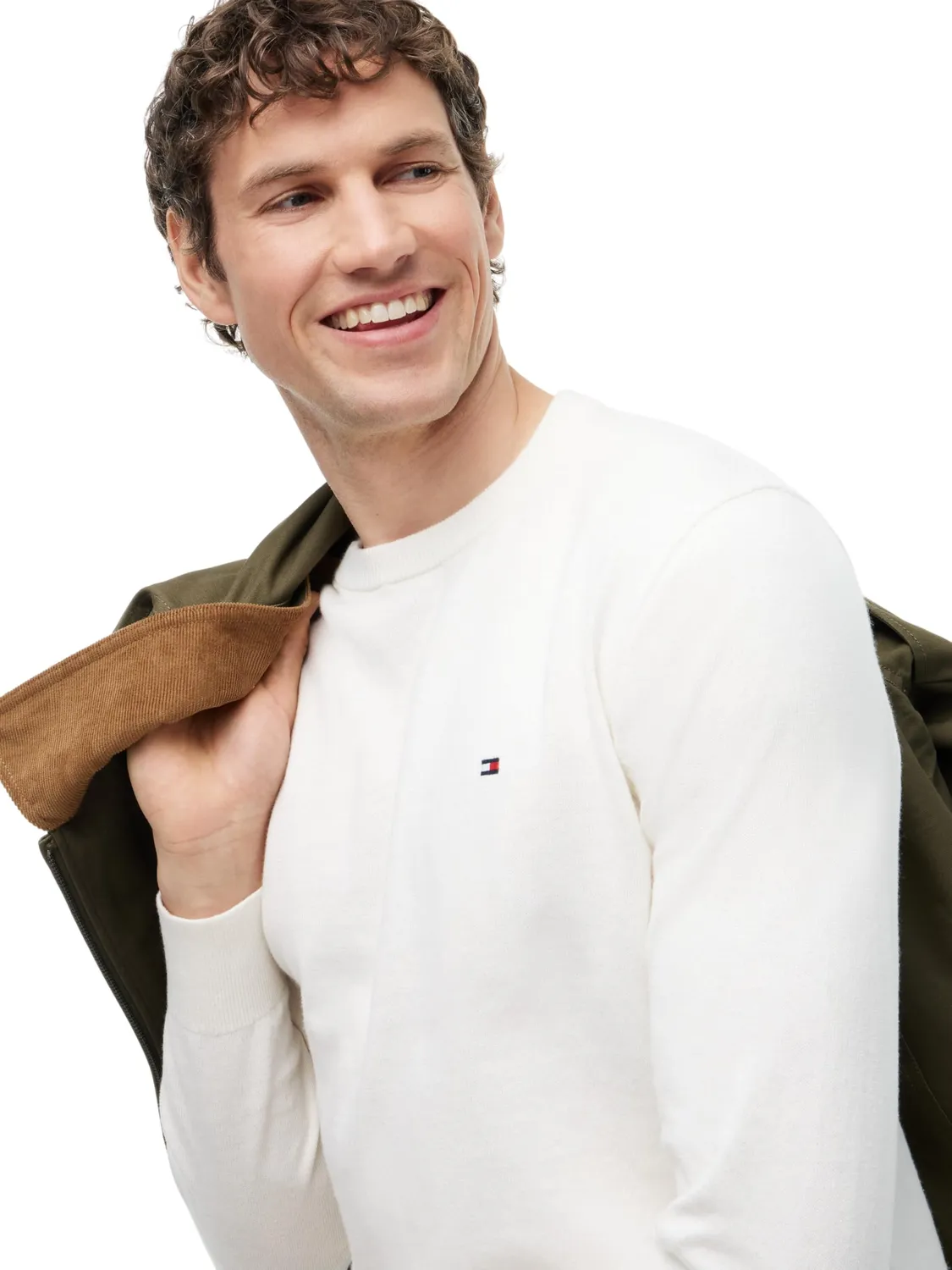 Tommy Hilfiger Pima Org CTN Cashmere maglione L girocollo