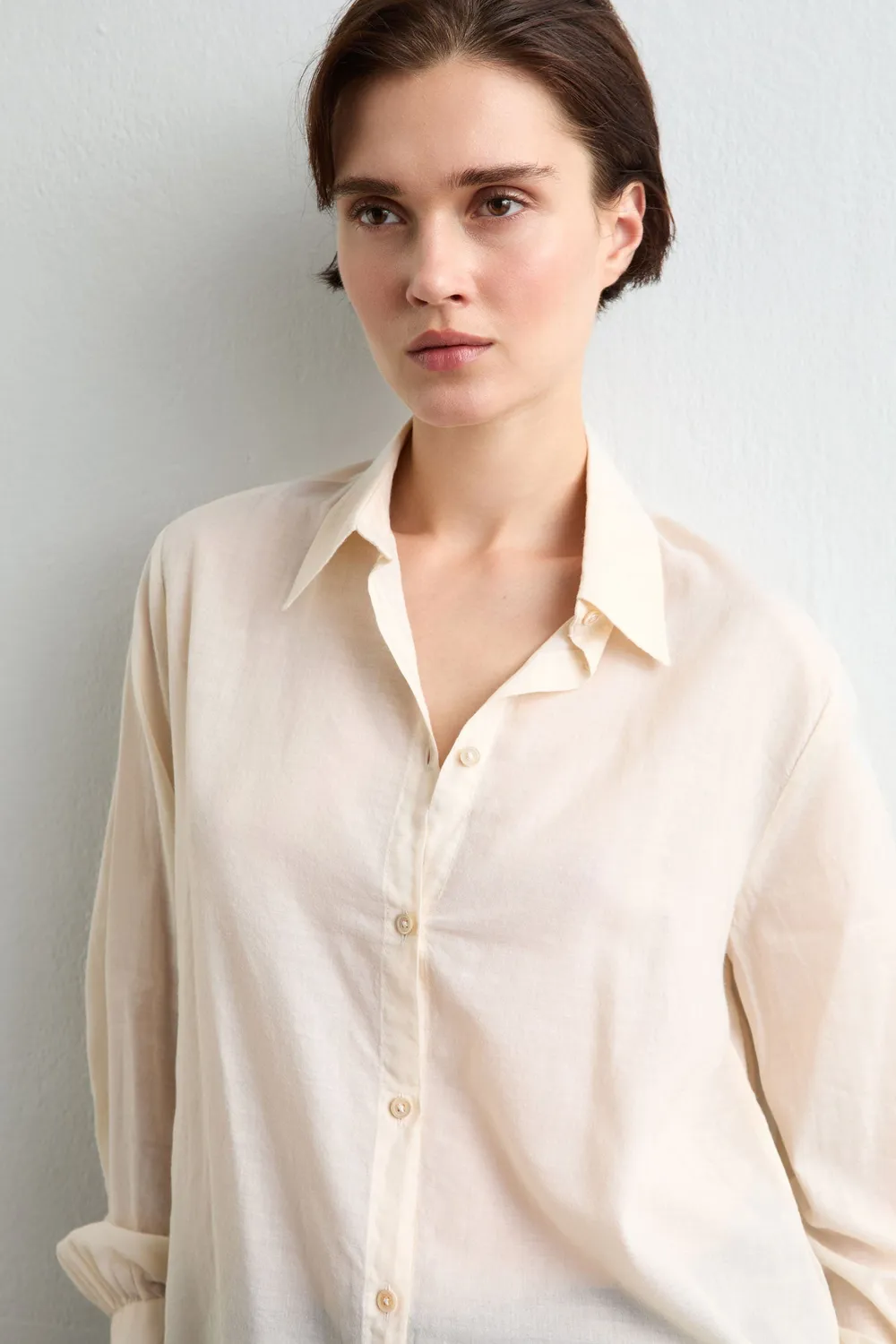 Massimo Alba Anna camicia donna bianco cashmere maschile