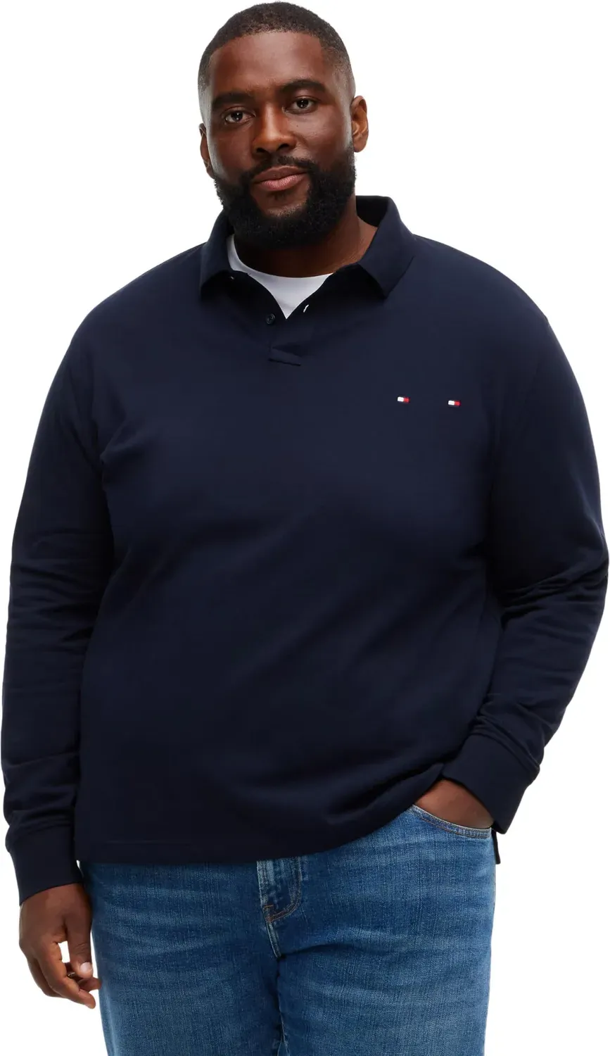 Tommy Hilfiger BT-1985 MW0MW42042 polo manica lunga blu regular