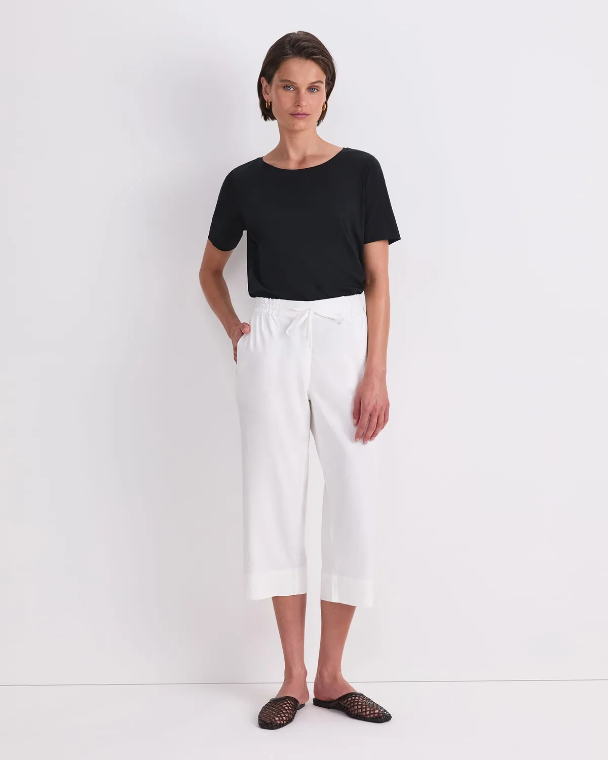 Sportscraft Rosa Crop Linen pantalone donna lino corto