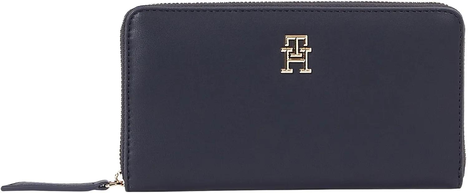 Tommy Hilfiger Logotape portafoglio donna beige con zip